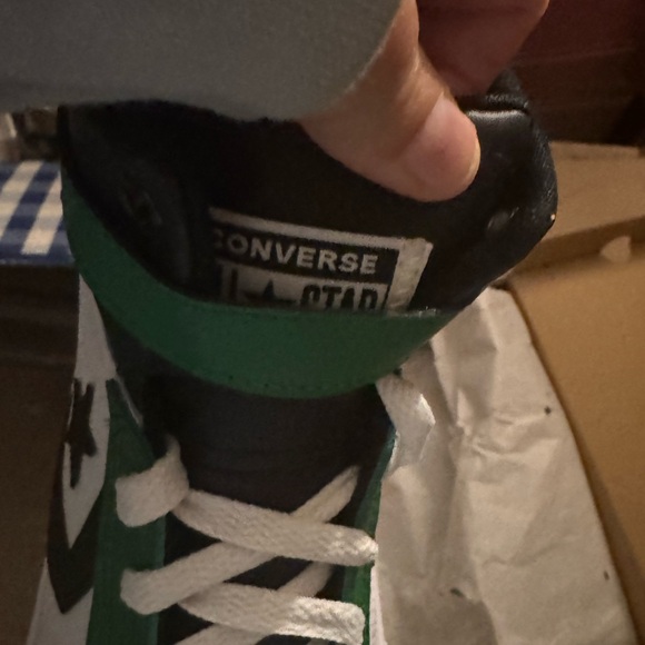 Converse Classic Green and White Sneakers - Picture 7 of 11